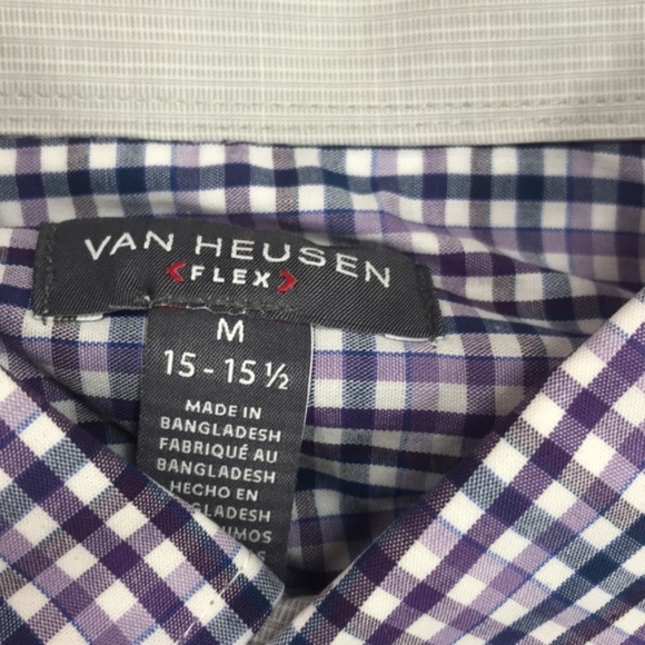 VAN HEUSEN Classic-Fit Gingham Flex Non-Iron Shirt - Picture 3 of 7